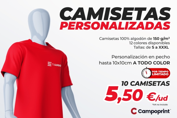 OFERTA TEMPORAL Camisetas personalizadas