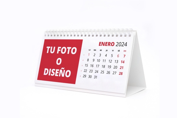 Calendarios publicitarios de mesa con espiral