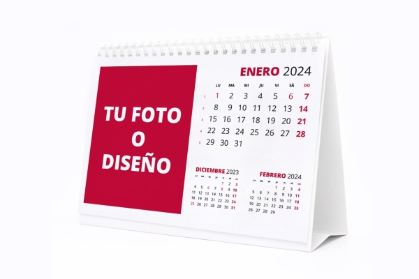 Calendarios publicitarios de mesa con espiral