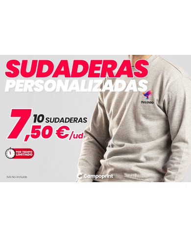 OFERTA TEMPORAL Sudadera basic personalizada