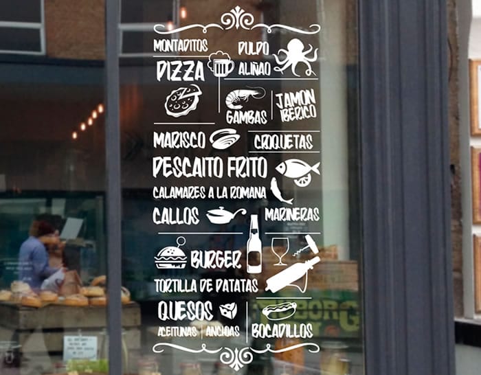 Vinilos para pizarras y menús: Rotulación para hostelería